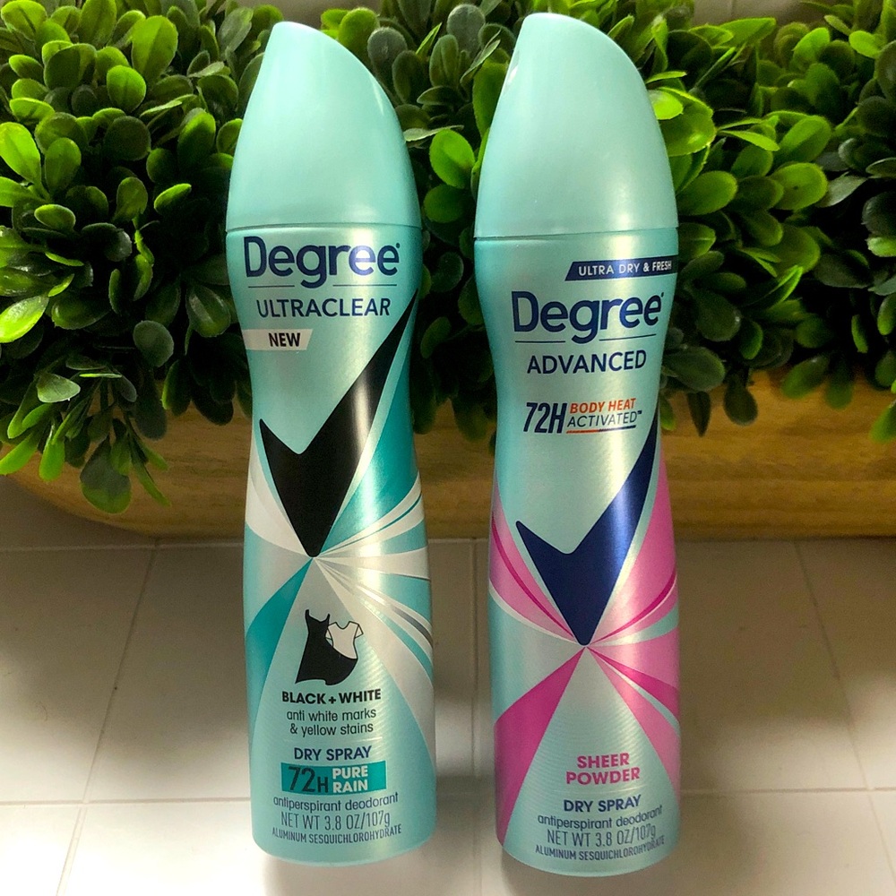 Degree Ultraclear and Advanced Antiperspirant Spray Set